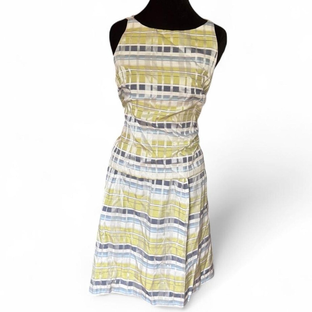 Vintage DBY Blue Green Plaid Top and Skirt Set Size 11/12 Style 8350K